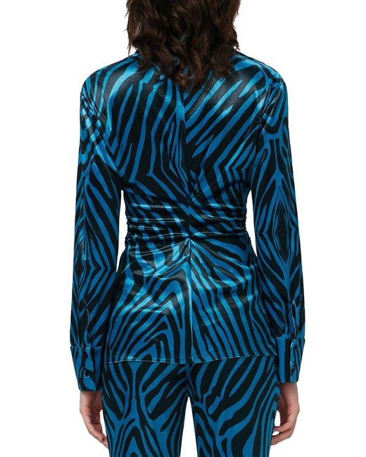Diane von Furstenberg Blue Soluck Top