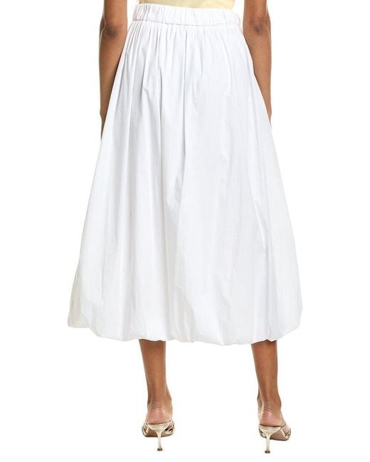 Kenneth Cole White Pull-On Bubble Maxi Skirt