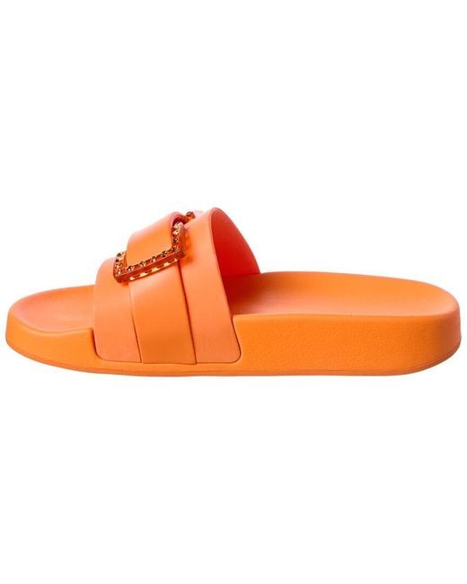 Sergio Rossi Orange Jelly Slide