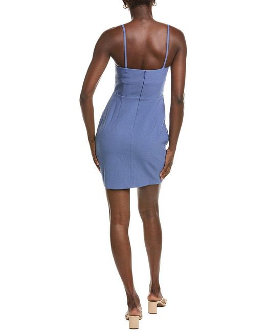 Susana Monaco Blue Pebble Weave Wire Mini Dress