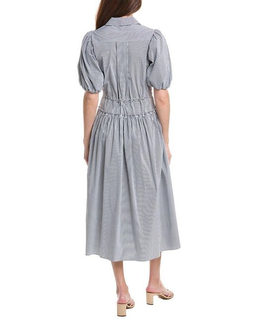 Rebecca Taylor Gray Poplin Shirtdress