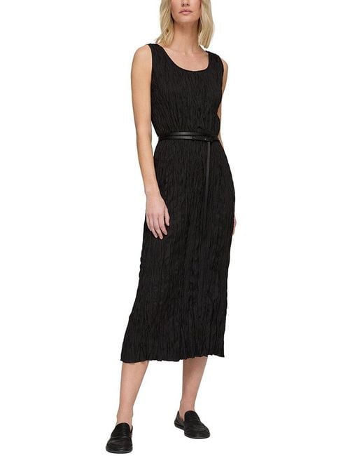 Lafayette 148 New York Black Scoop Neck Sleeveless Dress
