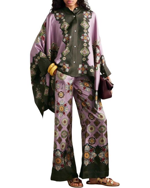 CHARLOTTE GREEN Multicolor Shirt & Pant Set