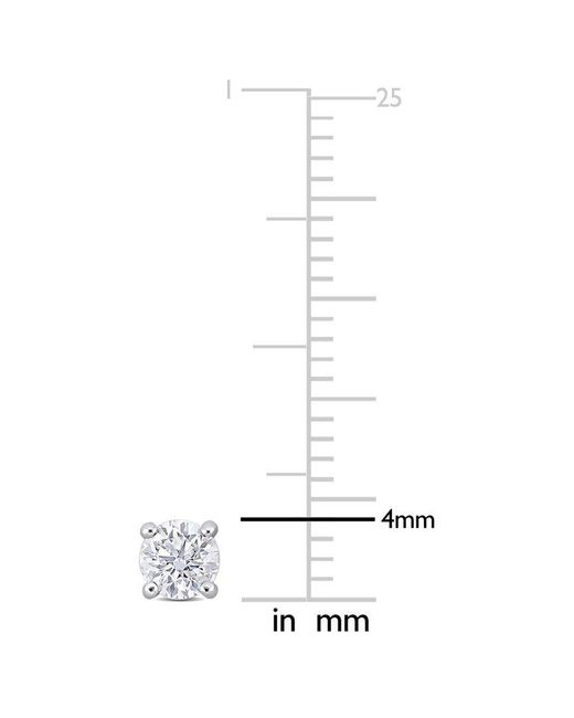 Lab Grown Diamonds Metallic 14K 0.50 Ct. Tw. Lab Grown Diamond Studs