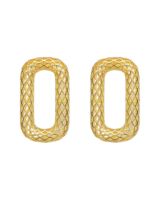 Genevive Jewelry Metallic Rachel Glauber 14K Plated Stud Earrings
