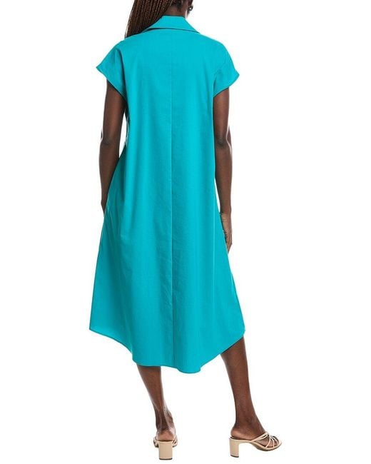 Joseph Ribkoff Blue Solid Midi Dress