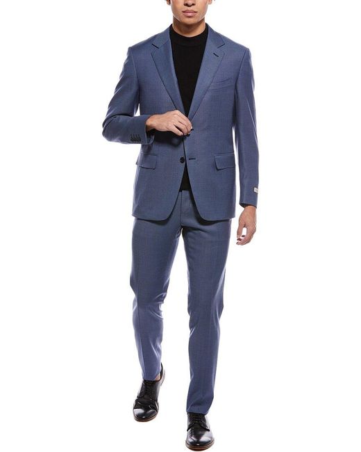 Canali Blue 2Pc Wool Suit for men