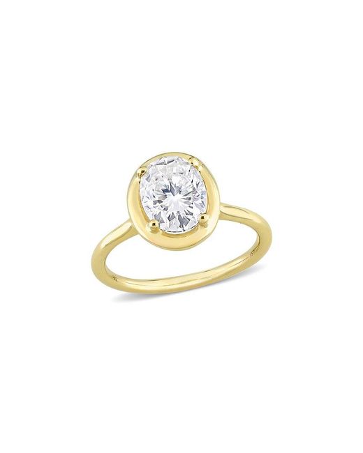 Rina Limor Metallic 10k 2.00 Ct. Tw. Moissanite Oval Ring