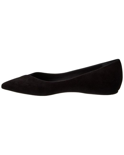Theory Black Suede Flat