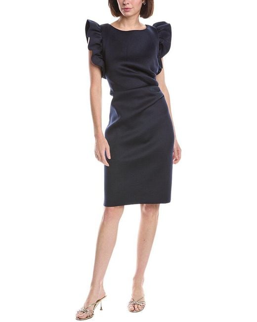 Eliza J Blue Sleeveless Solid Mini Dress