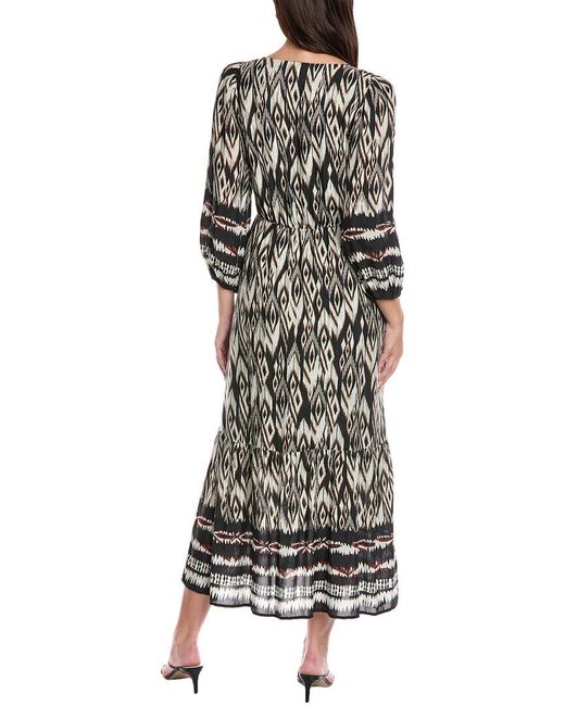 Velvet By Graham & Spencer White Balloon Sleeve Midi Dress