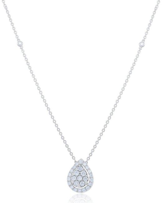 Diana M White 14K 0.53 Ct. Tw. Diamond Necklace