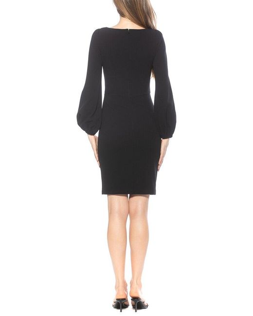 Alexia Admor Black Elowen Boatneck Sheath Dress