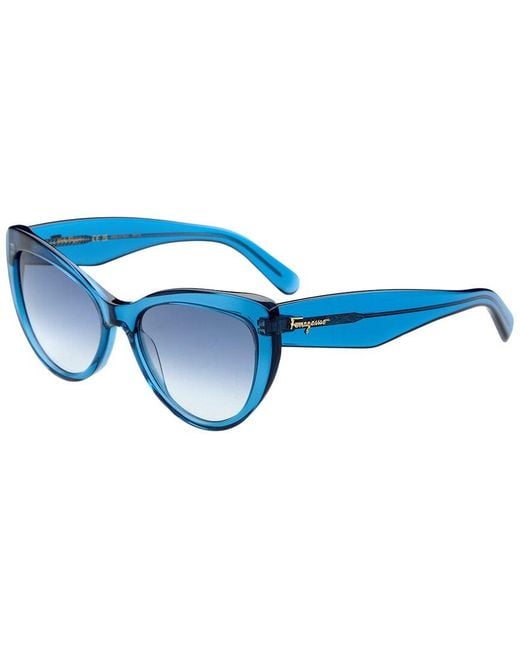 Ferragamo Blue 56Mm Sunglasses