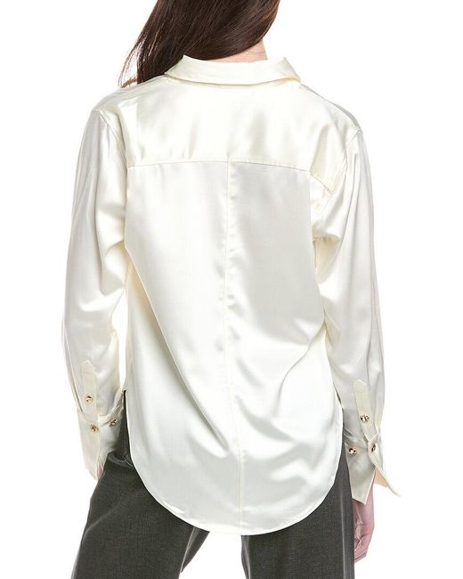 Line & Dot White Seymour Button Shirt