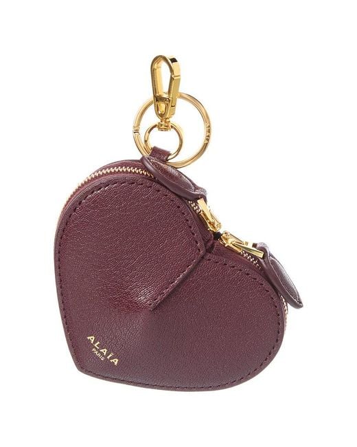 Alaïa Purple Alaïa Le Coeur Leather Coin Purse