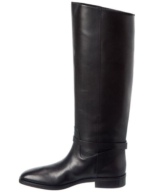Jimmy Choo Black Lawton Kb Leather Knee-High Boot