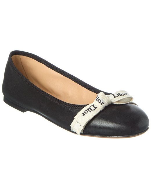 Dior Black J'A Leather Ballet Flat