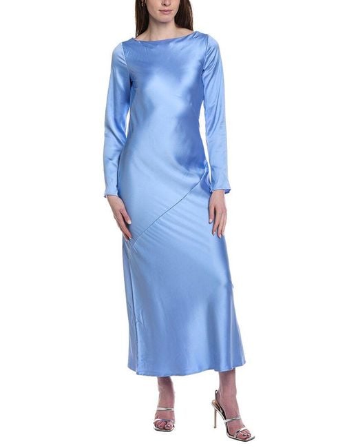 Line & Dot Blue Gramercy Maxi Dress