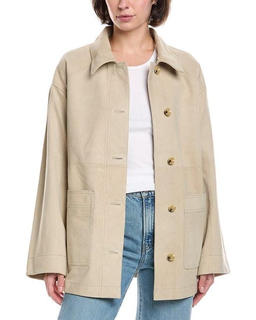 Free People Natural Annalise Suede Jacket