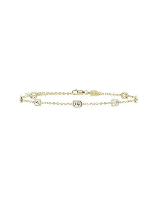 Lab Grown Diamonds White 14K 1.00 Ct. Tw. Lab-Grown Diamond Station Bracelet
