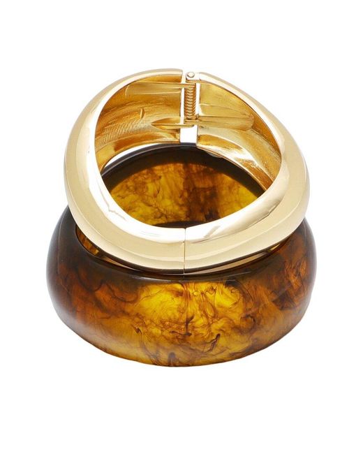 Adornia Metallic Chunky Bangle Bracelet Set