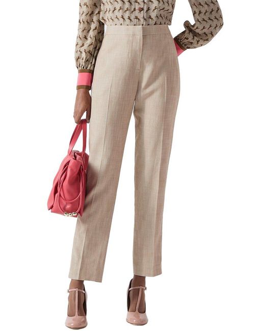 L.K.Bennett Natural Amelia Slim Trouser