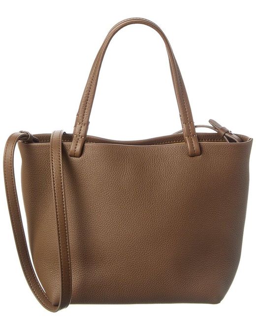 The Row Brown Small Leather Tote