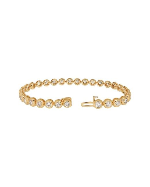 Prince Diamond & Jewelry Metallic 14K 4.54 Ct. Tw. Lab-Grown Diamond Tennis Bracelet