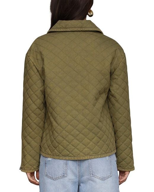 Avec Les Filles Green Diamond Quilted Jacket