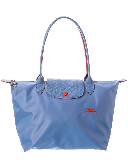 Longchamp Synthetic Le Pliage Club Small Nylon Long Handle Tote in Blue ...