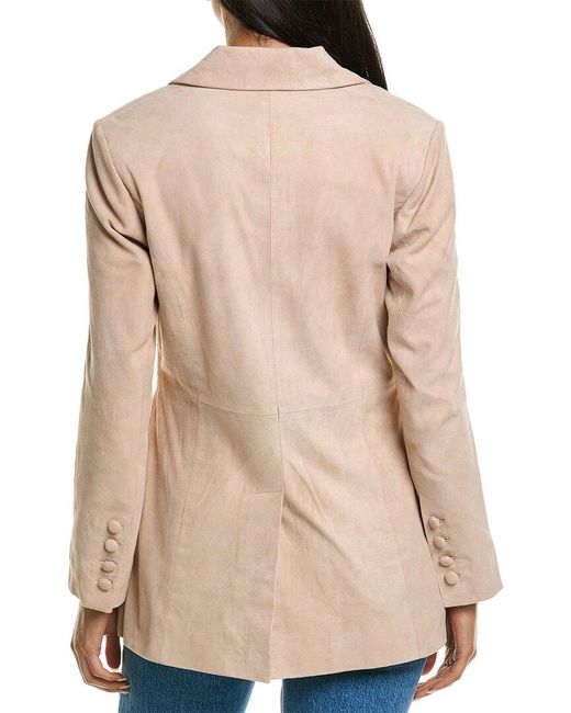 Walter Baker Natural Mia Leather Blazer