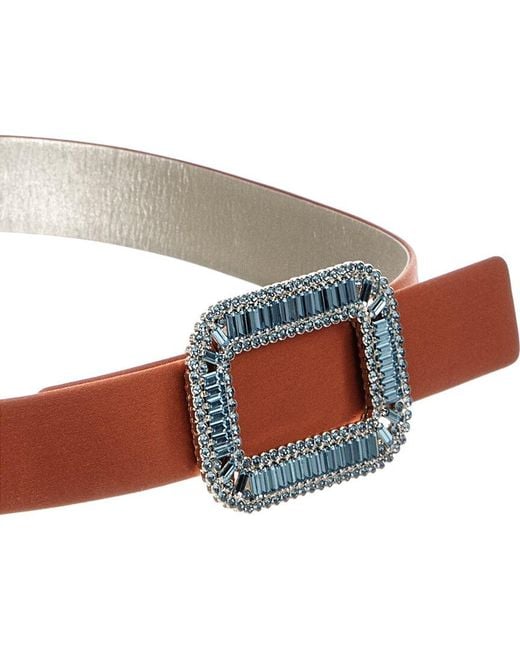 Roger Vivier White Satin Belt