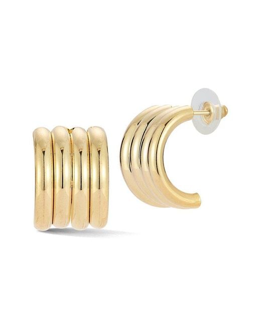 Glaze Jewelry Metallic Plated Chunky Hoop Earrings