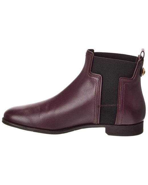 Tod's Purple Gomma Suede Bootie