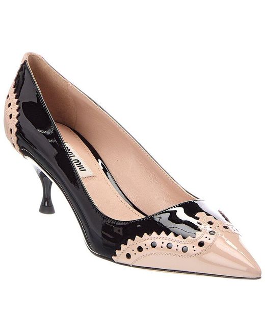 Miu Miu White Patent Pump
