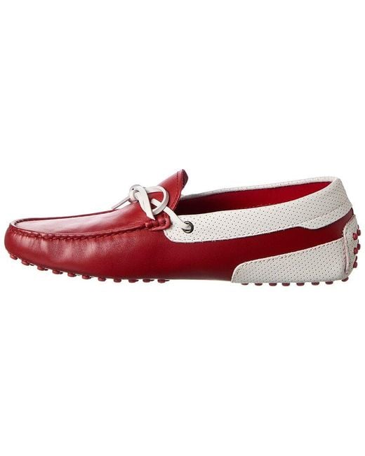 Tod's Red X Ferrari Gommino Leather Loafer for men