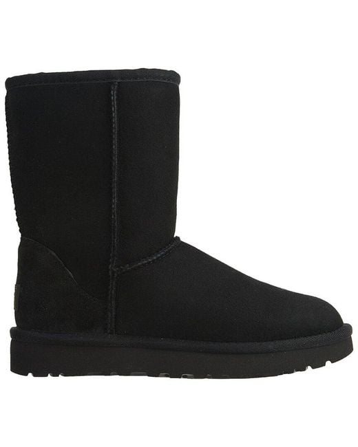 Ugg Black Classic Short Ii Suede Boot