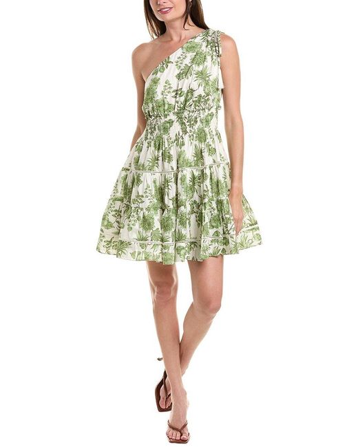 Taylor Green One-Shoulder Mini Dress