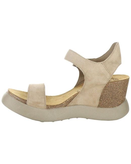 Fly London Metallic Gogo Suede Sandal