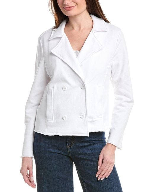Tommy Bahama White Marina Del Mar Cropped Peacoat