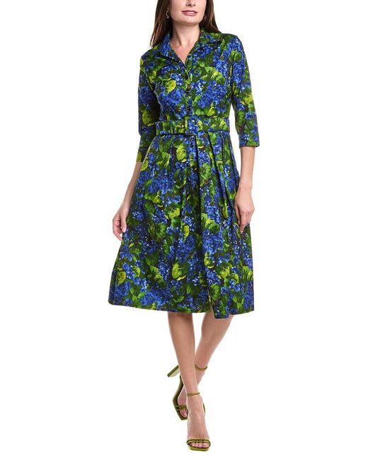 Samantha Sung Blue Audrey Shirtdress