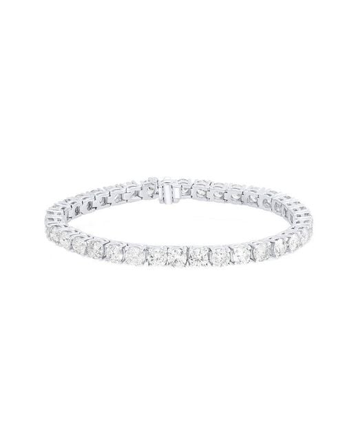 Diana M White 18K 16.00 Ct. Tw. Diamond Tennis Bracelet