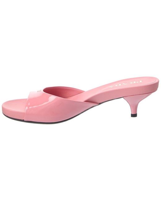 Prada Pink Patent Mule