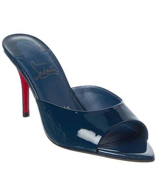 Christian Louboutin Blue Miss Z 80 Patent Mule