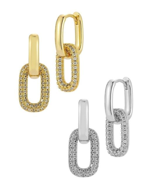 Glaze Jewelry Metallic Plated Cz Earrings