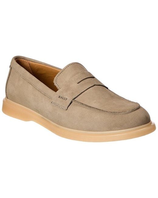 Bally Brown Webby Leather Loafer