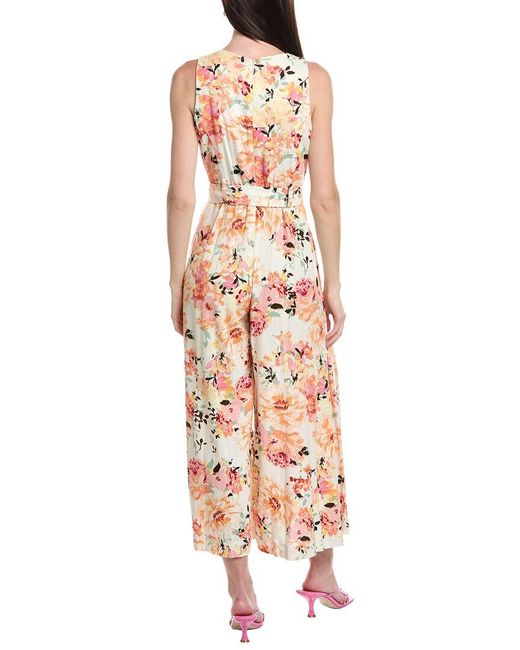 Maison Tara White Linen-Blend Jumpsuit