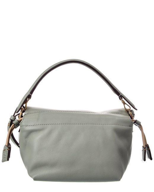 Fendi Metallic Mamma Baguette Small Leather Shoulder Bag