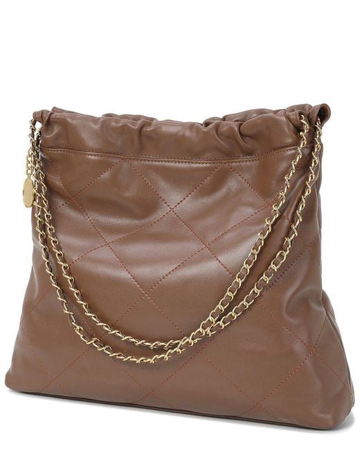Tiffany & Fred Paris Brown Quilted Leather Tote